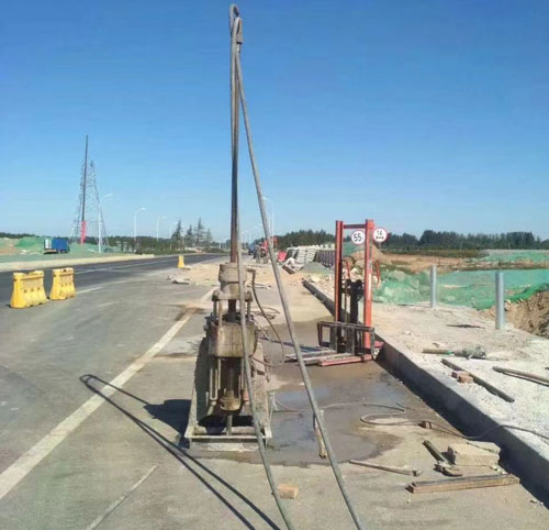 石狮公路高聚物注浆加固